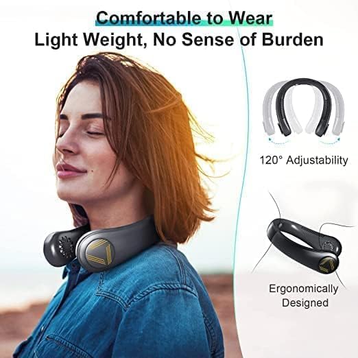Portable Bladeless Hanging Rechargeable Neck Fan